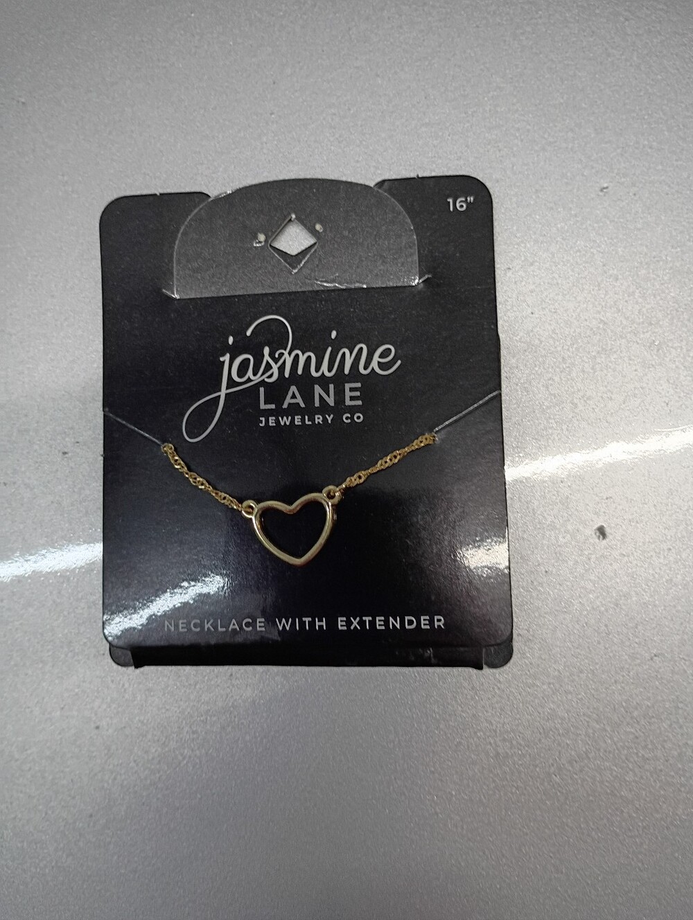 Jasmine Gold Open Heart Pendant Necklace